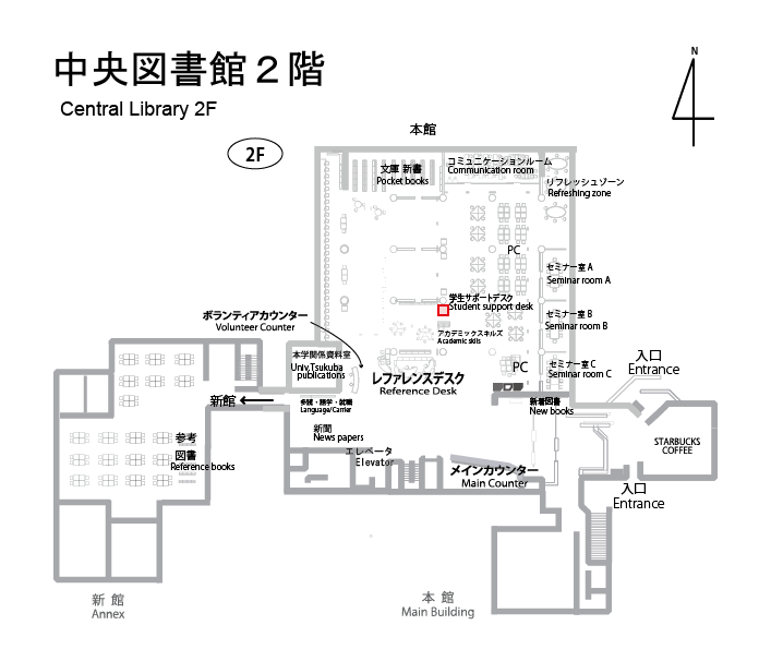 map: Student Support Desk, Learning Square